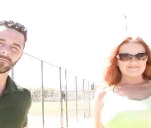 Plowing cuckolds housewife on sofa