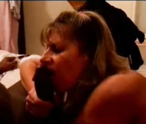 Hotwife hubby filming his housewife with two big black cock